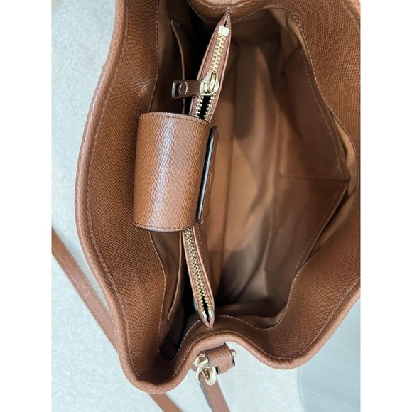 Coach Margot Carryall Brown Crossgrain Leather Shoulder Bag - Great Condition - Picture 10 of 16